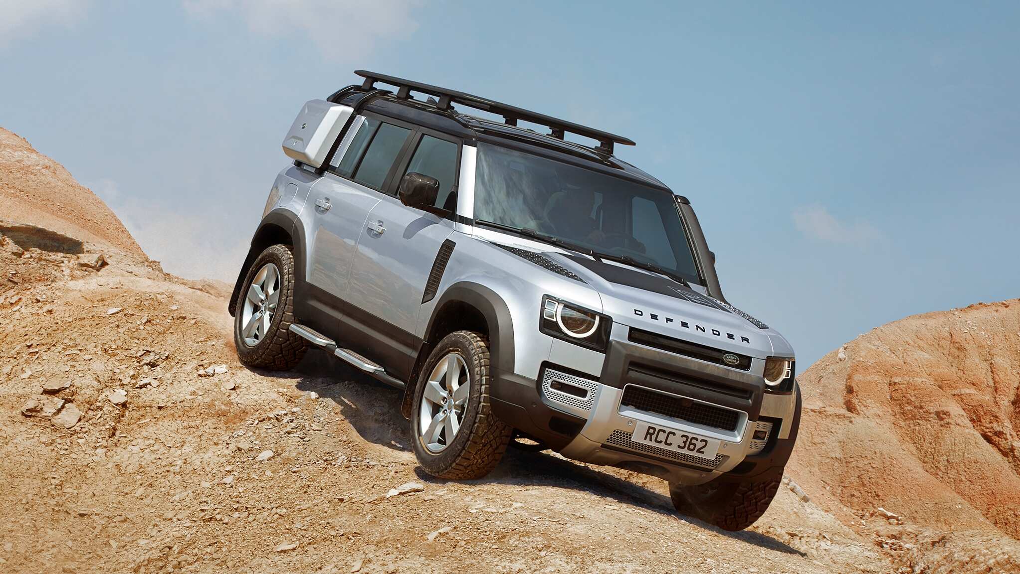 Range Rover Defender Mountain Driving.  